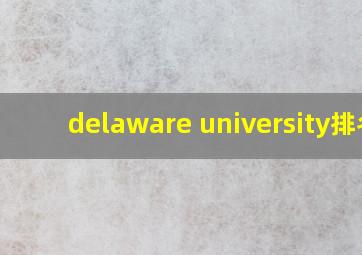 delaware university排名